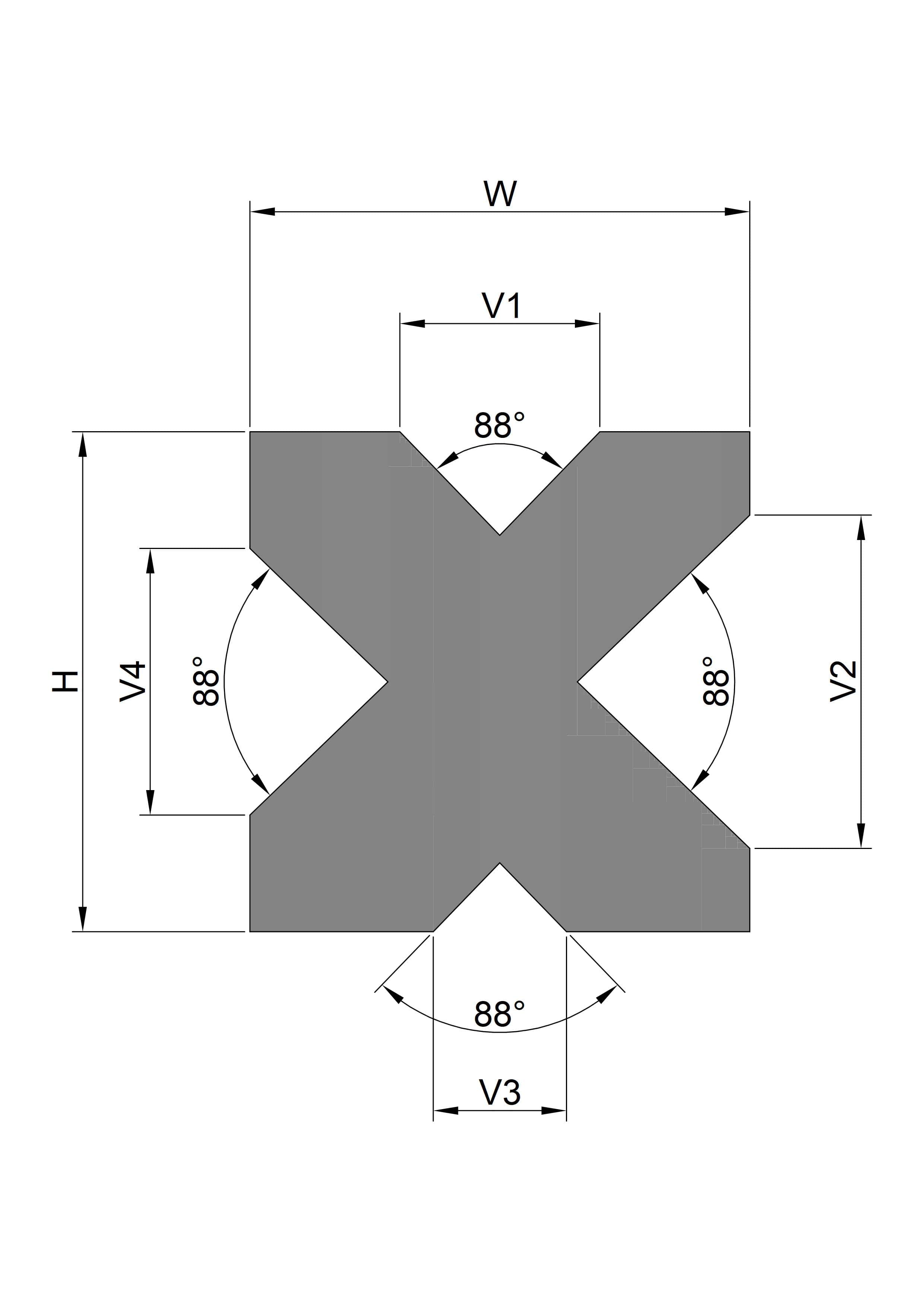 Multi 'V' Die - 88˚